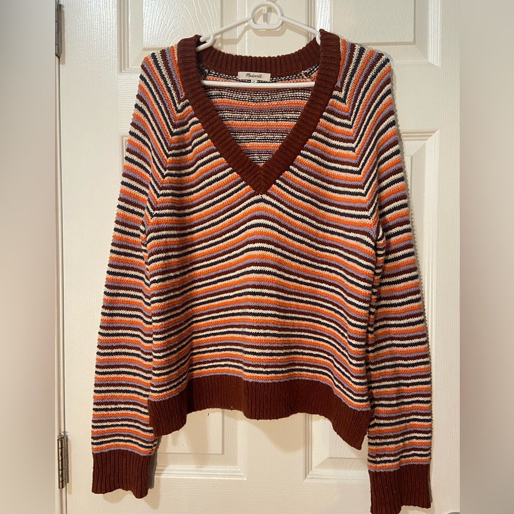 Madewell Oversized Knit Stripped Sweater/ Size M